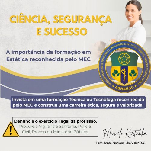 Ciência, Segurança e Sucesso: A Importância da Formação em Estética Reconhecida pelo MEC